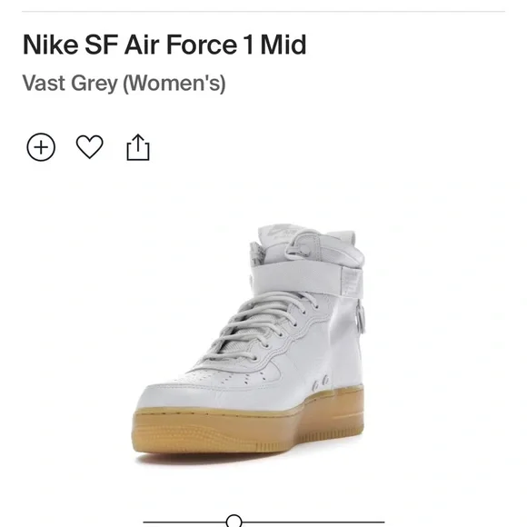 NIKE Air Force SF AF1 mid Vast Gray - Picture 2 of 7